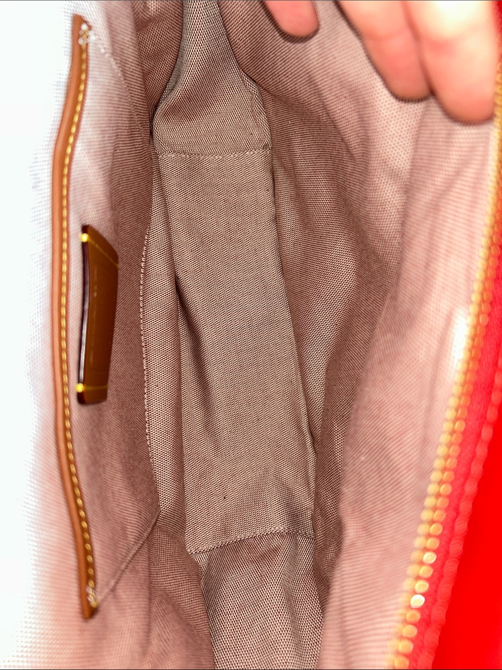 Coach Red Convertible Shoulder Bag with Gold Hardware - Picture 3 of 10